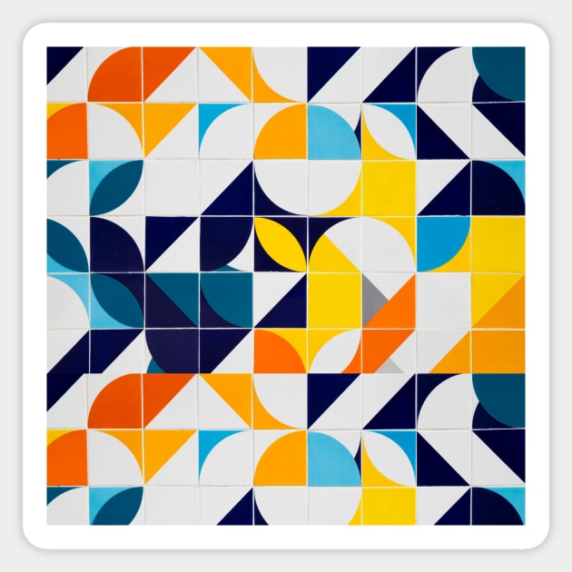 BAUHAUS PATTERN Sticker by SUGARCOATED